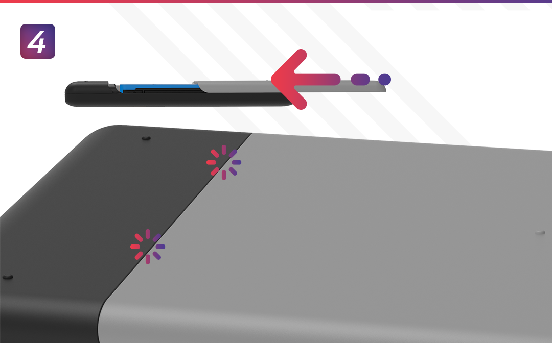 Closing the rear cover